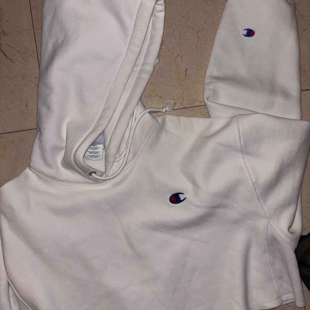 Champion Reverse Weave White Sweatshirt